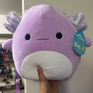 12" NWT purple squishmallow axolotl Monica backpack